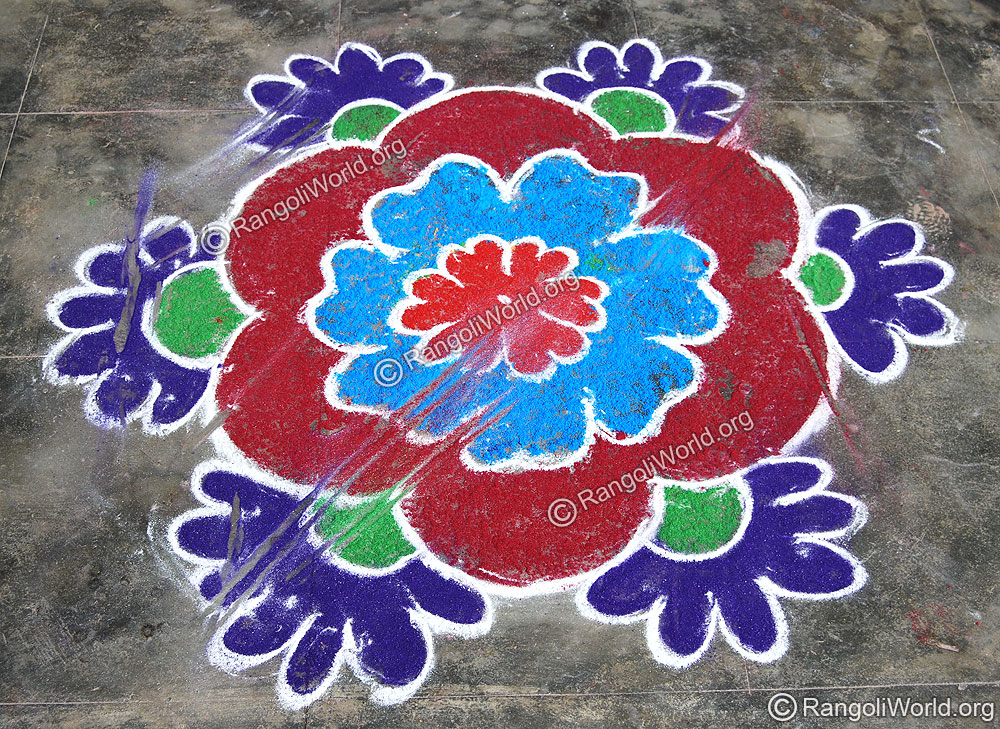 Flower Rangoli 6 Nov 10 2014